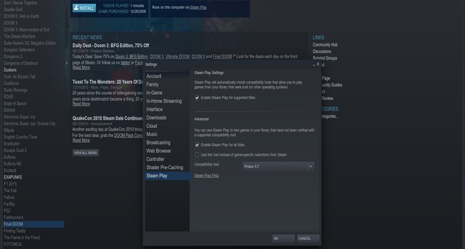 Steam Play brings Windows games to Linux